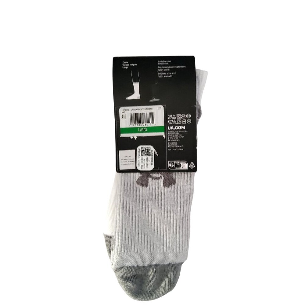 Under Armour Performance Tech Crew Socks 3-Pack L Polyester Spandex